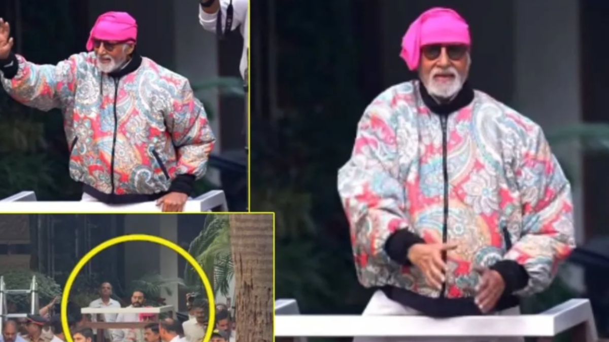 Amitabh Bachchan arrives at event following threat; Abhishek seen with him