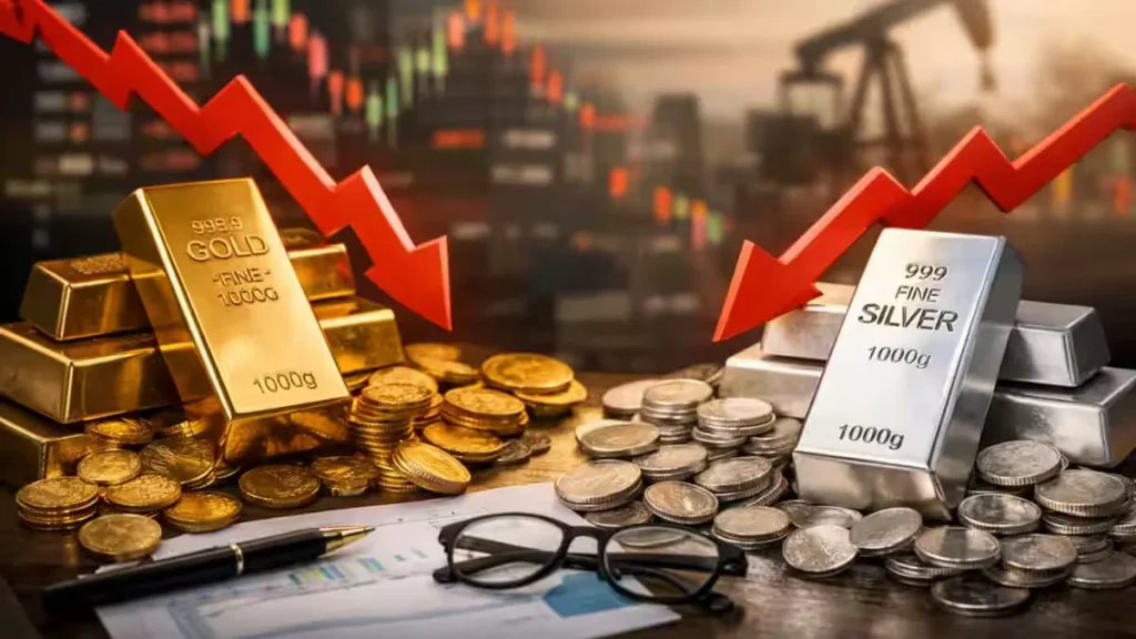 Gold and silver prices Drops