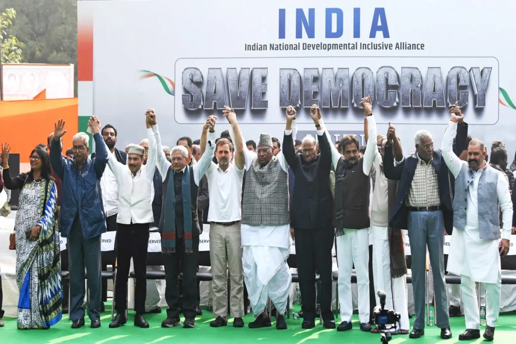 INDI Alliance Jantar Mantar protest