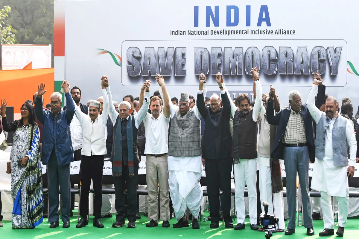 INDI Alliance Jantar Mantar protest