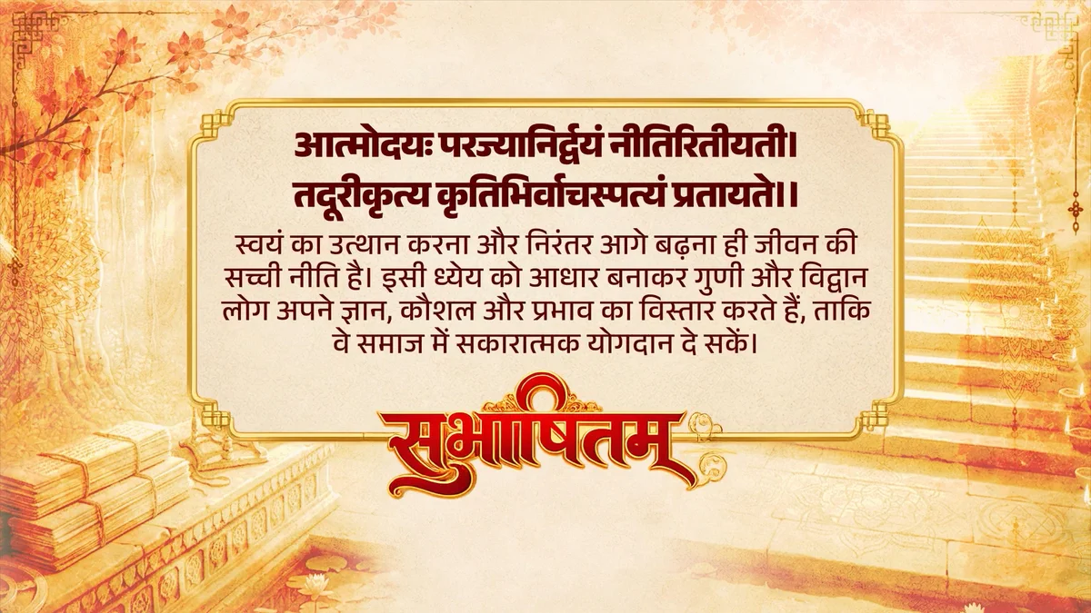 Prime Minister Narendra Modi shared a Sanskrit Subhashitam